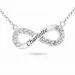 infinity Naamkettingen met hanger in zilver met  witte zirkoon - My Letter