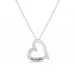hart Naamkettingen met hanger in zilver met  witte zirkoon - My Letter