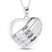 hart Naamkettingen met hanger in zilver met 4 facetgeslepen zirkonen - My Letter