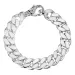 BNH pantserarmband in zilver 18,5 cm x 10,5 mm