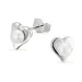 hart parel oorsteker in zilver