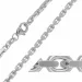 BNH Anker facet armband in 14 karaat witgoud 17 cm x 3,4 mm