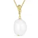 parel hanger met ketting in verguld sterlingzilver