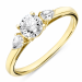 lab grown diamant ring in 9 karaat goud 0,50 ct 0,20 ct