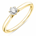 0,50 ct lab grown diamant solitaire ring in 9 karaat goud 0,50 ct