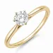 0,50 ct lab grown diamant solitaire ring in 9 karaat goud 0,50 ct