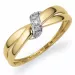 abstract diamant ring in 14 karaat goud met rhodium 0,03 ct
