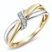 lab grown diamant ring in 9 karaat goud-en witgoud 0,03 ct