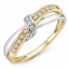lab grown diamant ring in 9 karaat goud-en witgoud 0,10 ct