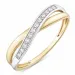 lab grown diamant ring in 9 karaat goud-en witgoud 0,08 ct