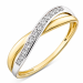 lab grown diamant ring in 9 karaat goud-en witgoud 0,08 ct
