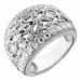 Breed zirkoon zilver ring in zilver