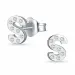 letter s oorbellen in zilver - My Letter