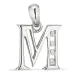 letter m hanger in zilver