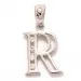 Letter r hanger in zilver