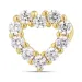 hart witte zirkoon hanger in verguld sterlingzilver
