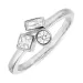 witte zirkoon ring in zilver