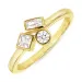 witte zirkoon ring in verguld sterlingzilver