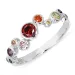 veelkleurig zirkoon ring in zilver - Bubbly Twist