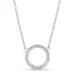 rond zirkoon ketting met hanger in zilver