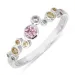 roze zirkoon ring in zilver - Bubbly Twist