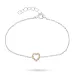 hart veelkleurig zirkoon armband in zilver