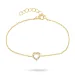 hart veelkleurig zirkoon armband in verguld sterlingzilver