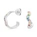 multikleurige zirkoon halfcreool in zilver