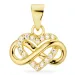 infinity zirkoon hanger in verguld sterlingzilver