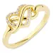 infinity zirkoon ring in verguld sterlingzilver