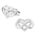 infinity zirkoon oorsteker in zilver