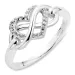 infinity zirkoon ring in zilver