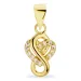 infinity zirkoon hanger in verguld sterlingzilver