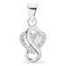 infinity zirkoon hanger in zilver