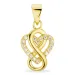 infinity zirkoon hanger in verguld sterlingzilver