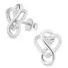 infinity zirkoon oorbellen in zilver