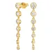 lange zirkoon oorbellen in verguld zilver - Bubbly Sparkle