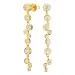 lange zirkoon oorbellen in verguld zilver - Bubbly Sparkle