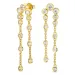 lange zirkoon oorbellen in verguld zilver - Bubbly Sparkle