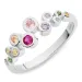 veelkleurig zirkoon ring in zilver - Bubbly Twist