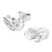 hart infinity oorbellen in zilver - Amoré