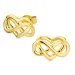 hart infinity oorsteker in verguld zilver - Amoré