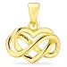 hart infinity hanger in verguld sterlingzilver - Amoré
