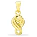 hart infinity hanger in verguld sterlingzilver - Amoré