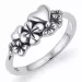 Schattige bloem ring in zilver