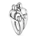 moeder en kind hanger in geoxideerd sterlingzilver