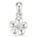 bloem zirkoon hanger in zilver