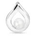druppel parel hanger in zilver