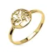 boom van het leven ring in verguld sterlingzilver