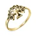 boom van het leven ring in verguld sterlingzilver